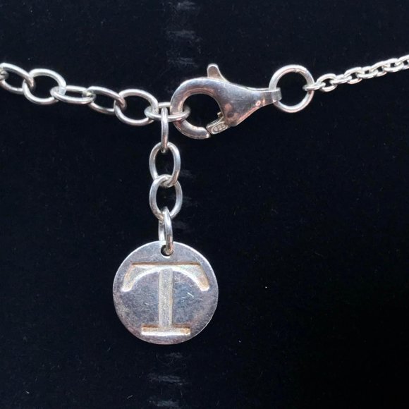 Talbots Sterling Silver Necklace w/ Leaf Vine Pendant CZ Cubic Zirconia Accents - Picture 5 of 8